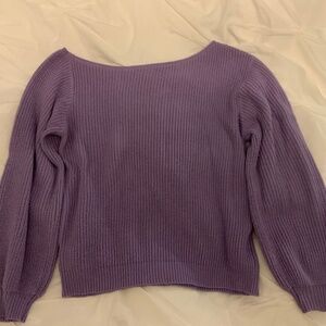 Purple off the shoulder sweater size small